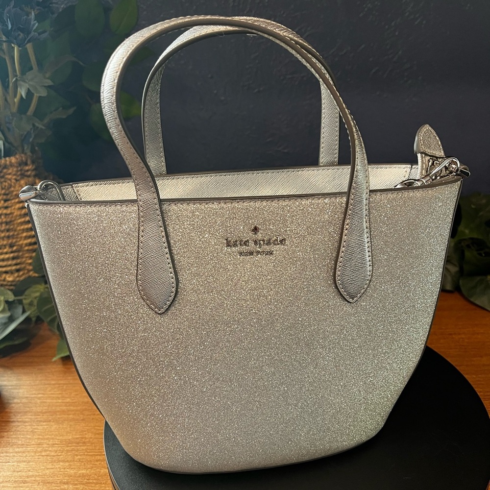 NWOT Kate Spade aGlimmer Small Lunar Light Fabric Satchel Crossbody